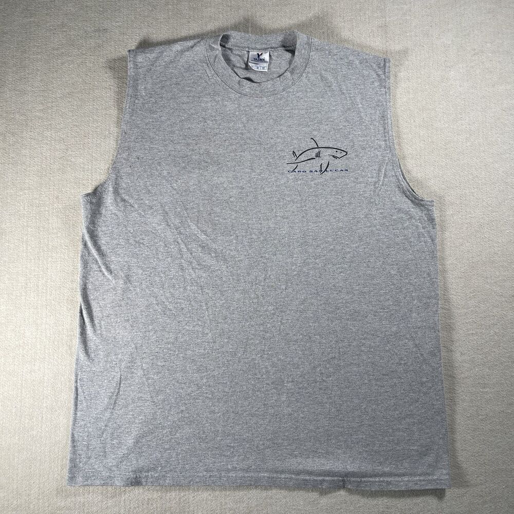 Yazbek Men's Cabo San Lucas Shark Mexico Sleeveless T-Shirt Size XL